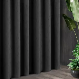 Tkanina zasłonowa w stylu eko, z efektem deszczyku