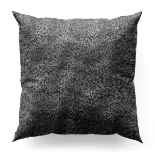 Poszewka szyta czarna z tkaniny typu bukla z efektem melanżu