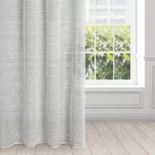 Firana naturalna z efektem deszczyku w poprzeczne prążki 140x250 cm przelotka ARIA