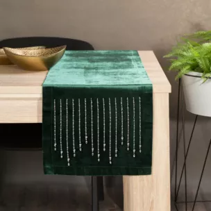 Bieżnik ROYAL 3 z lśniącego welwetu z cyrkoniami