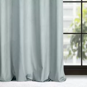 Zasłona niebieska z wytłaczanego welwetu 140x250 cm przelotka - LILI