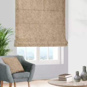 Roleta rzymska STONE beżowa z grubej welwetowej tkaniny w drobny połyskujący wzór