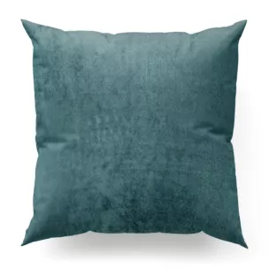 Poszewka szyta jasnoturkusowa z miękkiej półmatowej tkaniny welwetowej