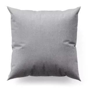 Poszewka szyta srebrna z miękkiej w dotyku tkaniny szenilowej