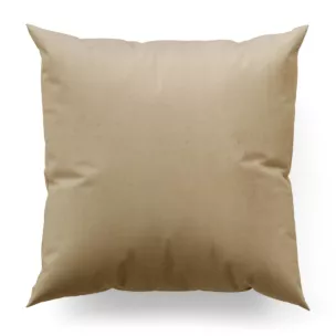 Poszewka szyta beżowa z miękkiej tkaniny welwetowej