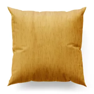 Poszewka szyta miodowa z tkaniny welwetowej w pionowe prążki, wykończona obciążnikiem