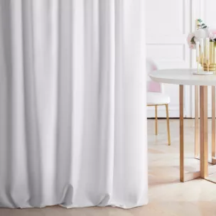 Tkanina zasłonowa zdobiona lśniącą nicią z widocznym splotem z kolekcji Eva Minge