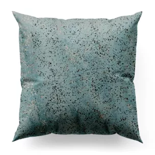 Poszewka szyta STONE niebieska z grubej welwetowej tkaniny w drobny połyskujący wzór