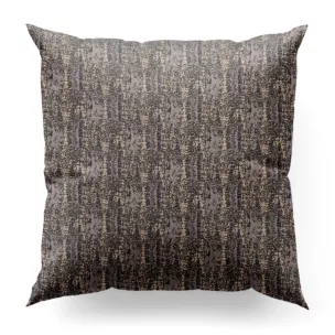 Poszewka szyta grafitowo złocista z tkaniny z wzorem w formie przecierki na błyszczącym tle Pierre Cardin