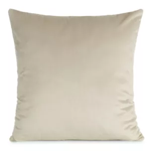 Poszewka na poduszkę 45x45 cm welwetowa, gładka beżowa o delikatnym połysku GAJA 1