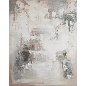Obraz abstrakcja beżowo, brązowy ręcznie malowany na płótnie 80x100 cm