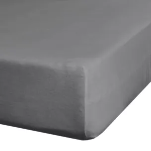 Prześcieradło jersey z gumką 160x200 cm z bawełny kolor stalowy 190 g/m2 Eurofirany Premium