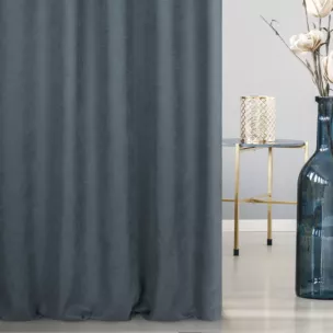 Zasłona szyta na taśmie 5 cm szara z miękkiej, matowej tkaniny w drobny geometryczny wzór