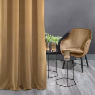 Zasłona miodowa z matowego welwetu 140x250 cm przelotka - ADELLE - Diva Line