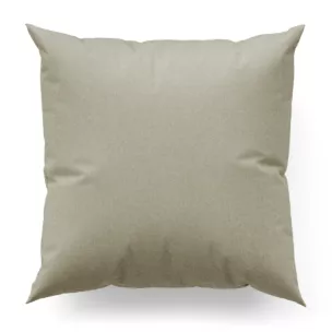 Poszewka szyta szarobeżowa z tkaniny o naturalnym splocie w stylu eko