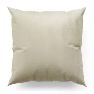 Poszewka szyta jasnobeżowa z miękkiej tkaniny welwetowej