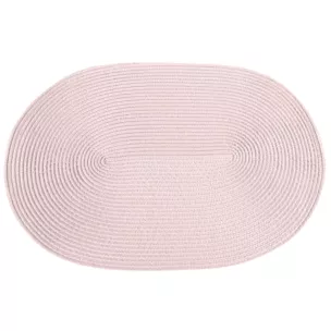 Podkładka owalna na stół pudrowo różowa 30 x 45 cm JUDY 2 pleciona