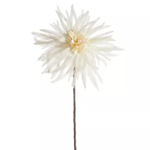 Kwiat sztuczny musztardowy z organzy 80 cm