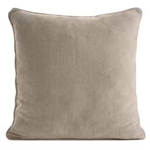 Poszewka na poduszkę 45x45 cm beżowa z szenilowej tkaniny - VANI
