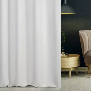 Zasłona szyta na taśmie 5 cm STYLE kremowa o naturalnym charakterze, z widocznym, ozdobnym splotem