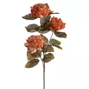 Kwiat sztuczny jasnobrązowy z plastycznej pianki foamiran 67 cm