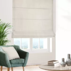 Roleta rzymska naturalna z miękkiej półmatowej tkaniny welwetowej