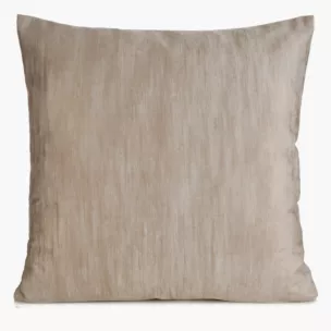 Poszewka na poduszkę 45x45 cm welwetowa ciemnobeżowa z przecieranym wzorem ESTEL