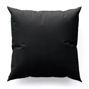 Poszewka szyta czarna z miękkiej tkaniny o welurowej strukturze i wyraźnym splocie