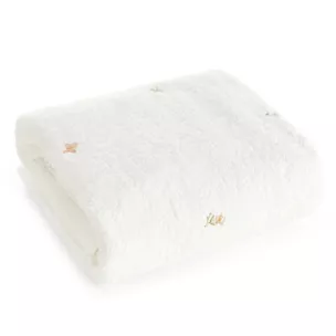Ręcznik do rąk 30x50 cm bawełniany kolor biały z haftem drobnych kwiatów BLOOM