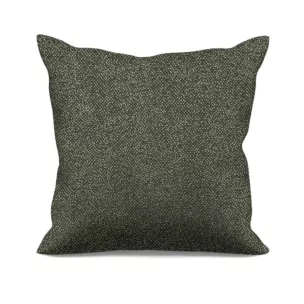 Poszewka szyta zielono kremowa z tkaniny w drobny wzór, przetykany błyszczącą nicią