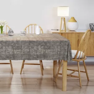 Obrus szyty miedziany z ekskluzywnej tkaniny z delikatnym połyskiem