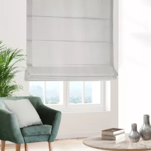 Roleta rzymska kremowa z gładkiego, matowego welwetu