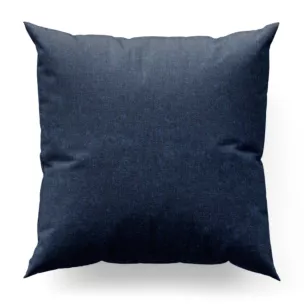 Poszewka szyta granatowa z miękkiej tkaniny szenilowej typu dimout o naturalnym splocie