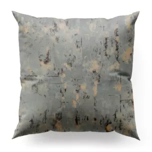 Poszewka szyta jasnosrebrno złocista z tkaniny welwetowej zdobionej połyskującym drukiem