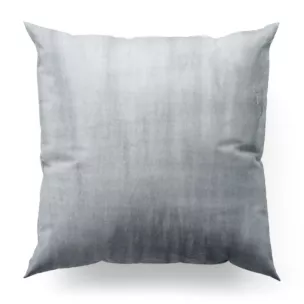 Poszewka szyta SAFARI jasnosrebrna z miękkiej welwetowej tkaniny z połyskiem