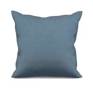 Poszewka szyta ciemnoniebieska z miękkiej, matowej tkaniny w drobny geometryczny wzór