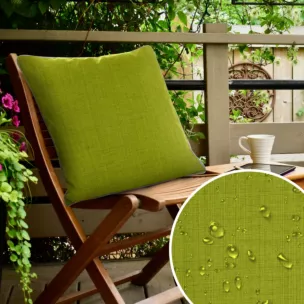 Poszewka na poduszkę 45x45 cm z gładkiej tkaniny wodoodpornej jasnozielona idealna do ogrodu i na taras GARDEN 3