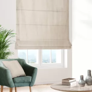 Roleta rzymska SAFARI kremowa z miękkiej welwetowej tkaniny z połyskiem