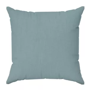 Poszewka szyta błękitna z strukturalnej tkaniny o naturalnym splocie