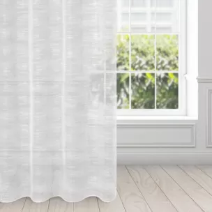 Firana biała z efektem deszczyku półprzezroczysta 140x250 cm przelotka ASTERA