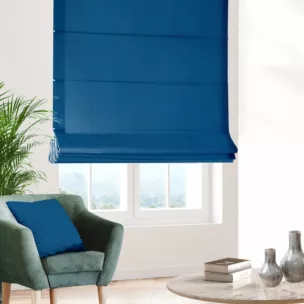 Roleta rzymska ENYA granatowa z miękkiej półmatowej tkaniny welwetowej