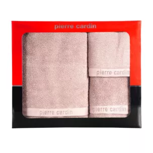 Zestaw ręczników bawełnianych na prezent 3 szt kolor pudrowy róż 430 g/m2 EVI Pierre Cardin