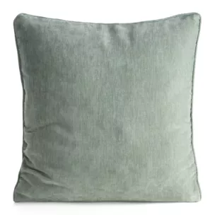 Poszewka na poduszkę 45x45 cm szenilowa miętowa z ozdobną lamówką - VANI