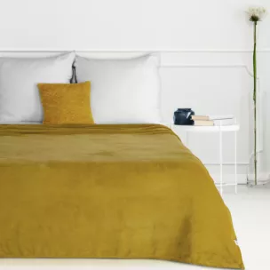 Koc 150x200 cm miodowy miękki i delikatny w dotyku jednokolorowy koc SIMPLE 1