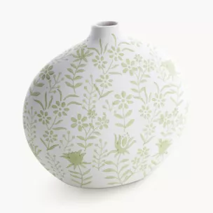 Wazon dekoracyjny matowy w drobne kwiatuszki FLORA - kolekcja FIORE