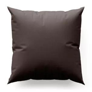 Poszewka szyta brązowa z miękkiej tkaniny w drobny wzór jodełkowy