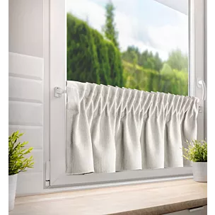 Zazdrostka naturalna z tkaniny o płóciennym splocie 140x30 cm taśma LENA