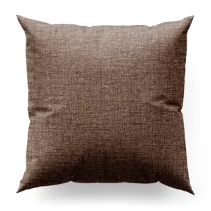 Poszewka szyta wrzosowa z tkaniny w stylu eko o naturalnym splocie