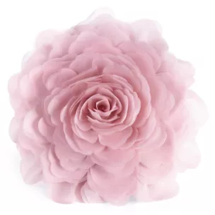 Okrągła poszewka o średnicy 40 cm pudrowa z ozdobnym kwiatem 3D FLORES 6