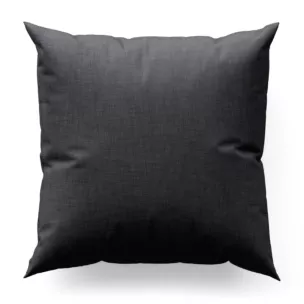 Poszewka szyta grafitowa z tkaniny blackout zaciemniającej w 100% o naturalnej strukturze
